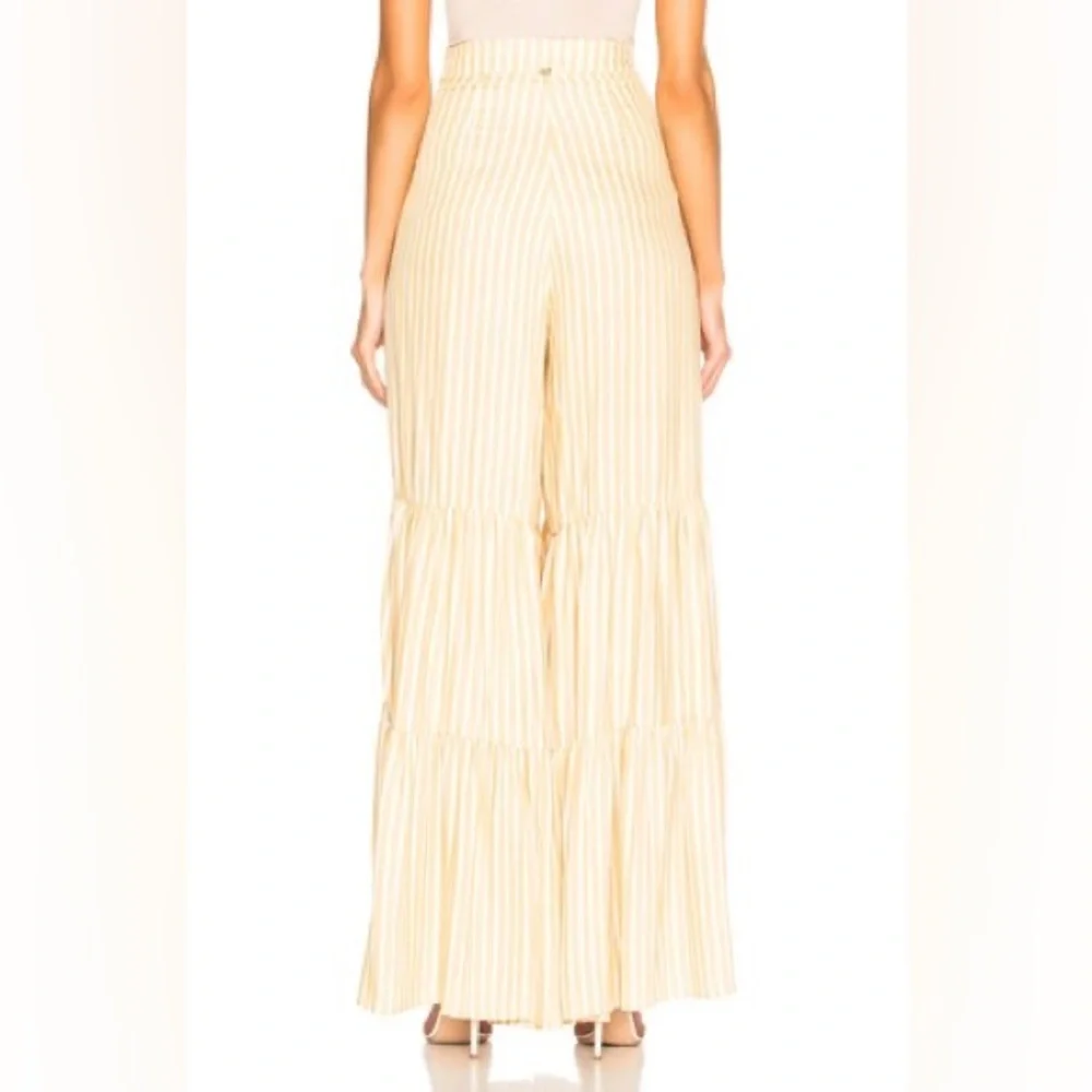 Adriana Degrease Striped Cream Wide Leg Pants - Picture 2 of 8